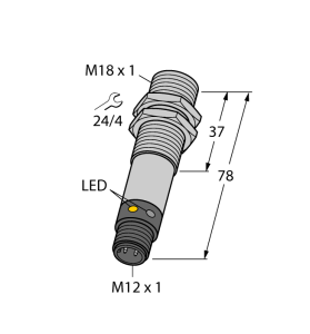 Фотоэлектрический датчикоппозитный датчик (излучатель) - M186EQ - 3048347 Turck