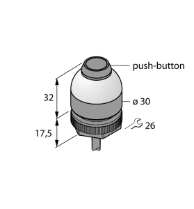 Pick-to-Lightдатчик положенияКнопка для выбора процессов - K30APPBGRE - 3017602 Turck 