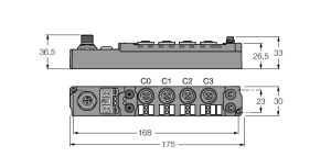 Соединительный модуль piconet® для CANopen4 цифровых входных фильтров, 3 мс4 цифровых выходов, 0.5 А - SCOL-0404D-0004 - 6824219 Turck 