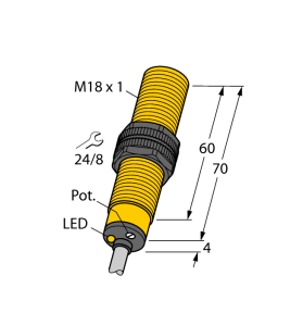 Емкостной датчик - BCF5-S18-RN4X - 2503008 Turck