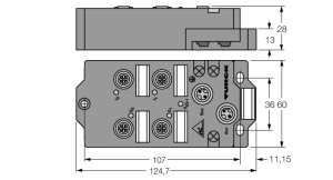 Удобные станции fieldbus для PROFIBUS-DP2 входа, 2 выхода - FAS4-S0202G-A - 6821327 Turck 