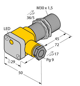 Индуктивный датчик - BI10-G30SK-Y1X - 40220 Turck