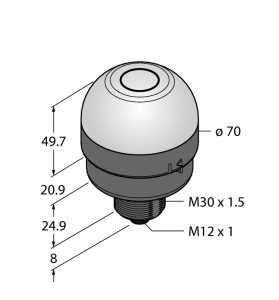 Pick-to-Lightдатчик положенияЕмкостной датчик - K70APT2GREQ Turck 