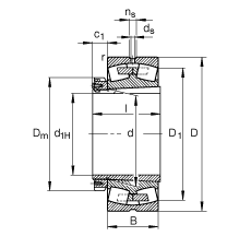 Самоустанавливающийся роликоподшипник 23984-K-MB + H3984-HG