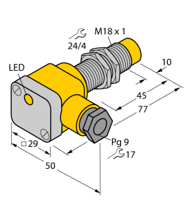 Индуктивный датчик - NI10-G18SK-AN6X - 46423 Turck