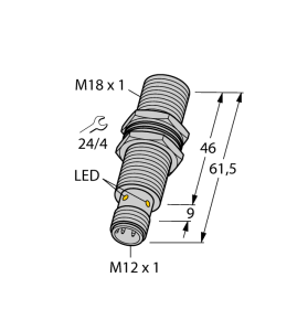 Индуктивный датчик - BI8U-M18M-VN44X-H1141 - 1634881 Turck