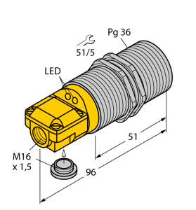 Индуктивный датчик - BI25-G47SR-VP4X2 - 15648 Turck