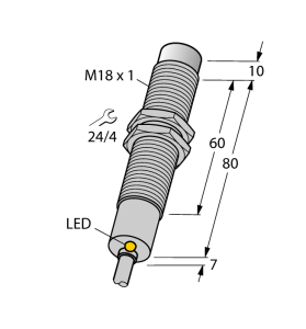 Индуктивный датчикс расширенным диапазоном температуры - NI8-M18-AZ3X/S120 - 4310530 Turck
