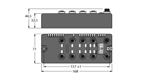 Компактная станция промышленной шины BL для DeviceNet™8 digitale PNP Eingange und 8 digitale NPN Ausgange - BLCDN-8M12L-8DI-P-8DI-N Turck 