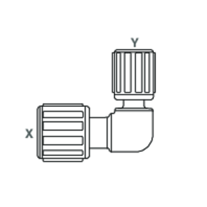 Reducer elbow with SpaceSaver GEMU FRSE