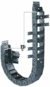 Series 2500 – chain, snap-open along внешний радиус Igus 