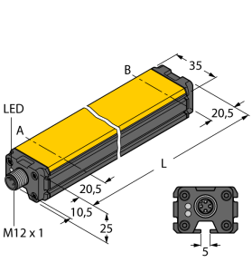 Магнитный датчик угла - WIM160-Q25L-Li-Exi-H1141 - 1536644 Turck