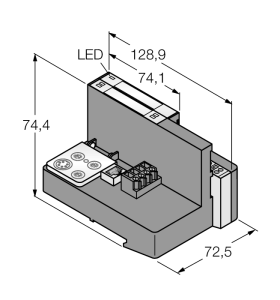 Программируемый комплект для Ethernet Modbus/TCP в IP20 - TI-BL20-PG-EN-2 - 1545053 Turck 