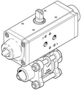 "Кран шаровой VZBA-3/4""-WW-63-T-22-F0304-V4V4T-PS30-R-90-4-C" 