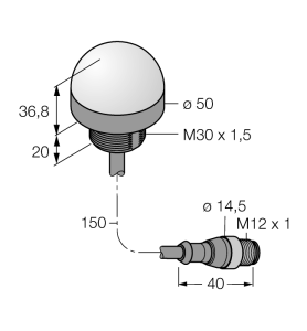 Светодиодный индикатормаяк - K50LGXRPQP - 3079108 Turck