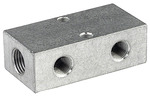 Riegler 112553 Распределительная полоса, двусторонний, вход 2x3/8, выход 3+3x1/4 VT 15233