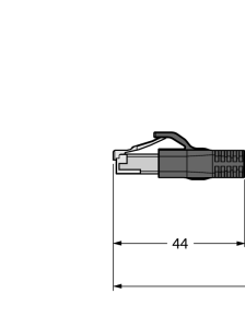 Кабель Industrial EthernetОболочка кабеля PUR - RJ45S-RJ45S-4414-3M - 6441424 Turck