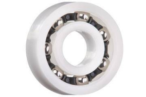 xiros®радиальный шарикоподшипник, one-sided flange, cover plate at both ends, xirodur B180, шарики из нержавеющей стали, cage made of PA, mm Igus 