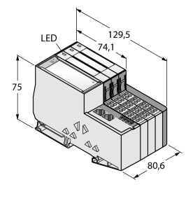 Комплект PROFINET IO в IP20 - TI-BL20-E-PN-6 - 7030469 Turck 