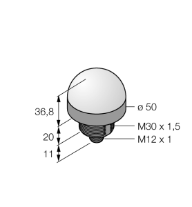 Светодиодный индикатормаяк - K50LGRY2PQ - 3075669 Turck