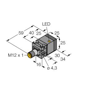 Индуктивный датчик - BI10U-CA25-AP6X2-H1141 - 1625631 Turck 