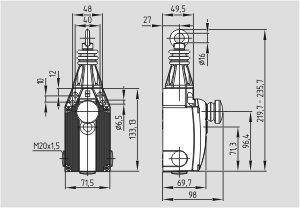Schmersal. Pull-wire emergency stop switches - ZQ 900-22N