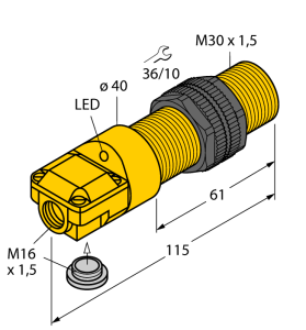 Индуктивный датчик - BI10-P30SR-AN6X - 16203 Turck
