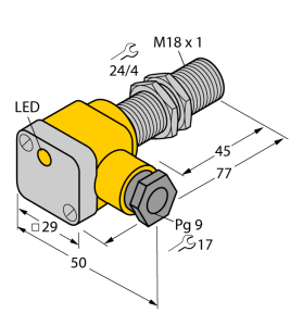 Индуктивный датчик - BI5-G18SK-AP6X - 46420 Turck
