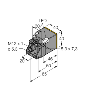 Индуктивный датчикIO-Link Коммуникация и Конфигурация - NI50U-QV40-IOL6X2-H1141 Turck