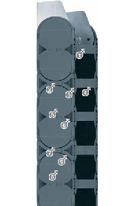 Series E4.162 - chain, snap-open along both sides Igus 