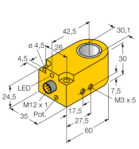 Индуктивный датчикКольцевой датчик - BI30R-W30-DAP6X-H1141 - 14045 Turck 