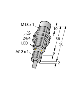 Индуктивный датчикдля пищевой индустрии - NI15U-EM18WD-AN6X - 1634836 Turck
