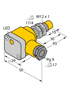 Индуктивный датчик - NI5-EG12SK-Y1X - 4012140 Turck