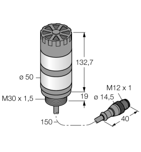 Светодиодный индикаторсигнальная колонна - TL50HGRA6PQPMA-87256 - 3087256 Turck 
