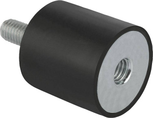 Norelem 26102 Rubber buffers steel or stainless steel, type B