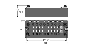 Компактная станция промышленной шины BL для DeviceNet™8 digitale PNP Eingange und 8 digitale PNP Ausgange - BLCDN-16M8LT-8DI-P-8DO-0.5A-P Turck 