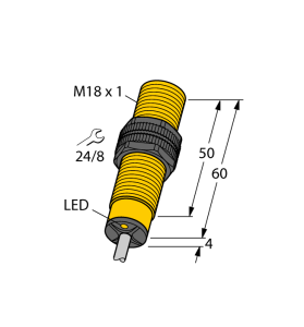 Индуктивный датчик - NI8-S18-AZ3X - 43505 Turck
