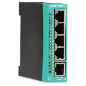 GEFRAN 10198 SW5-SA Stand alone switch Ethernet Mmdule - DIN rail mounting 