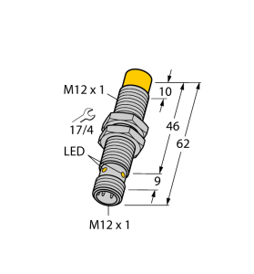 Индуктивный датчик - NI5U-M12E-AD4X-H1144 - 4405063 Turck