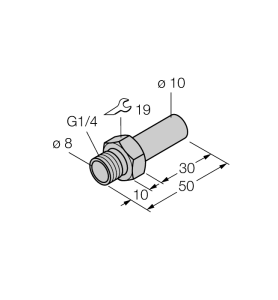 Аксессуары для монтажаДатчик контроля потока - FTCI-G1/4A4-D10/L050 - 6870151 Turck 