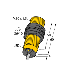 Индуктивный датчикс расширенным диапазоном температуры - BI10-S30-VP4X/S97 - 1512221 Turck
