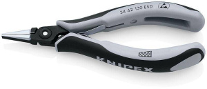 Knipex 34 42 130 ESD Прецизионные плоскогубцы захватные для электроники антистатические 