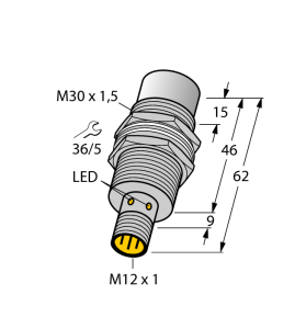 Индуктивный датчик - Ni20U-MT30-AN6X-H1141 - 1646250 Turck