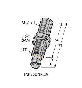 Индуктивный датчик - BI5U-G18-ADZ30X2-B3331 - 4281213 Turck