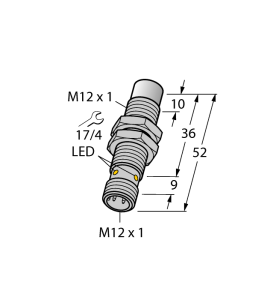 Индуктивный датчикдля пищевой индустрии - NI10U-EM12WD-AP6X-H1141/3GD - 1634857 Turck