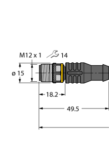 Кабель привода/датчика, ПУРСоединительный кабель - RSC4.4T-0,4/TXL Turck