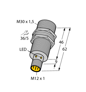 Индуктивный датчик - BI10U-MT30-AN6X-H1141 - 1636250 Turck