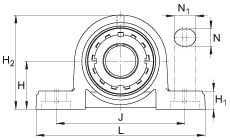 Стационарные подшипниковые узлы UKP206