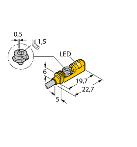 Датчик магнитного поляCompact design for small hydraulic cylinders - BIM-UNTK-AN7X - 4686002 Turck