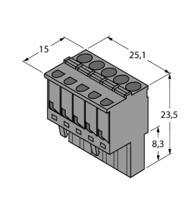 Съемные зажимные клеммные блоки - IM-CC-5X2BU/2BK - 7504031 Turck 